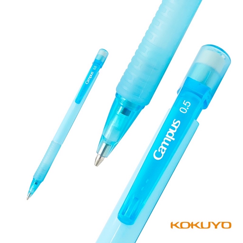 Bộ sưu tập bút chì bấm Campus Kokuyo nắp gài chuẩn Nhật Bản , chì ngòi 0.5 0.7 0.9 mm nhiều màu sắc dễ thương Akai