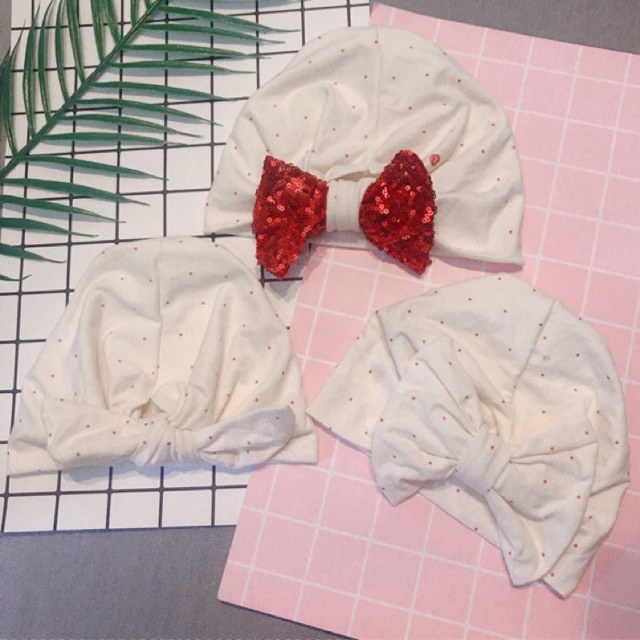 Mũ turban chấm bi ( combo khách)
