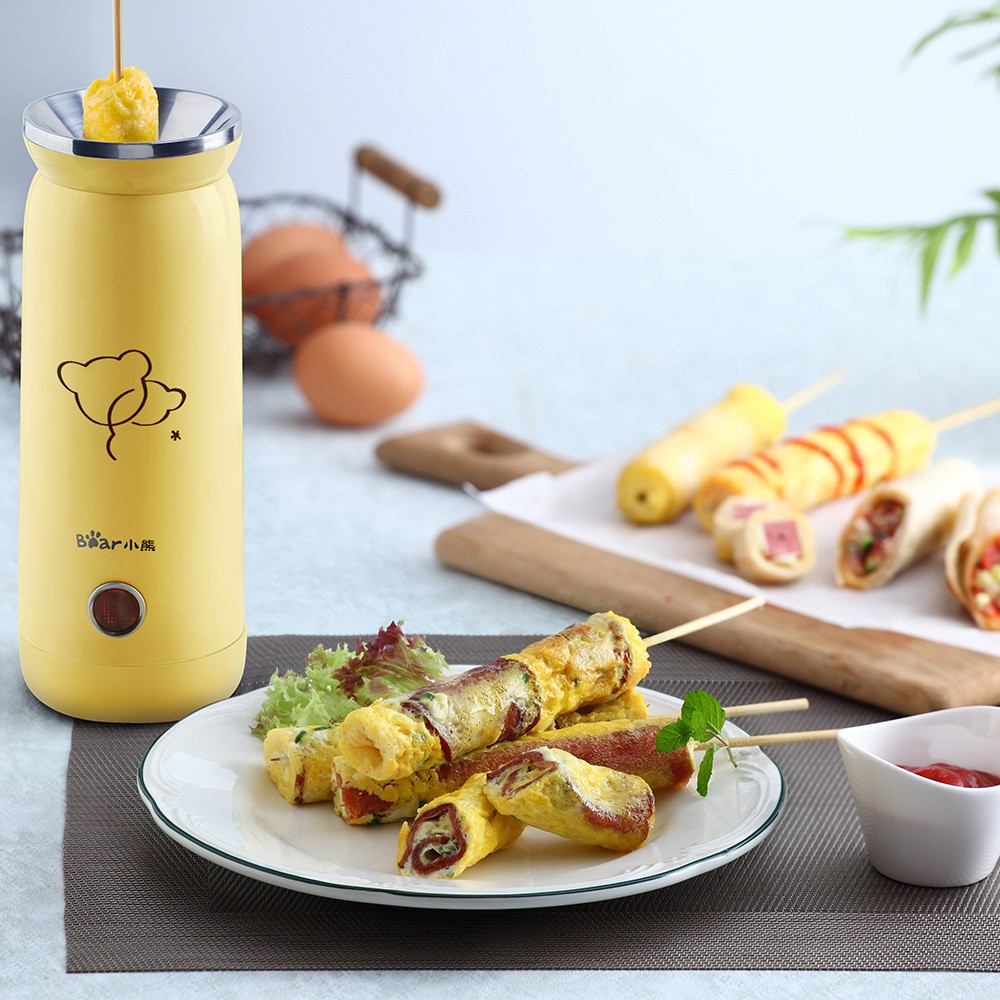 ♤Bear / Little JDQ-B01G2 Omelette Vertical Egg Roll Machine Máy Xúc xích Trứng Chiên Chén