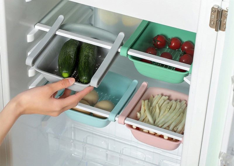 Refrigerator pull-out storage box My living