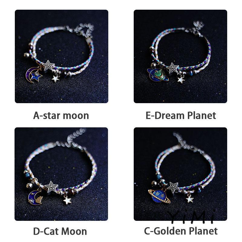 【Yimi.Vn】Vòng Tay Hình Hành Tinh Ngôi Sao Mặt Trăng Cho Nữ Sinh Bạn Gái