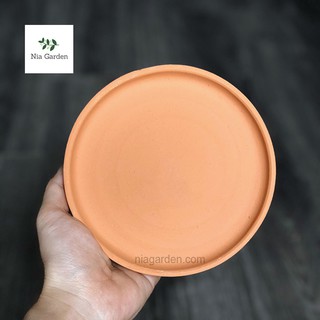 Dĩa lót chậu cây đất nung, tròn 13cm