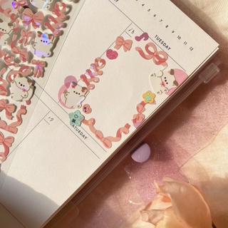 Sticker PET Lấp Lánh Glitter Pompomroom Dán Toploader Cute