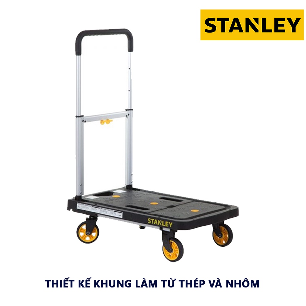 Xe đẩy hàng 4 bánh Stanley SXWTD-PC517 khi xếp gọn 68x41x8 cm tải trọng 120kg - chính hãng - xsafe