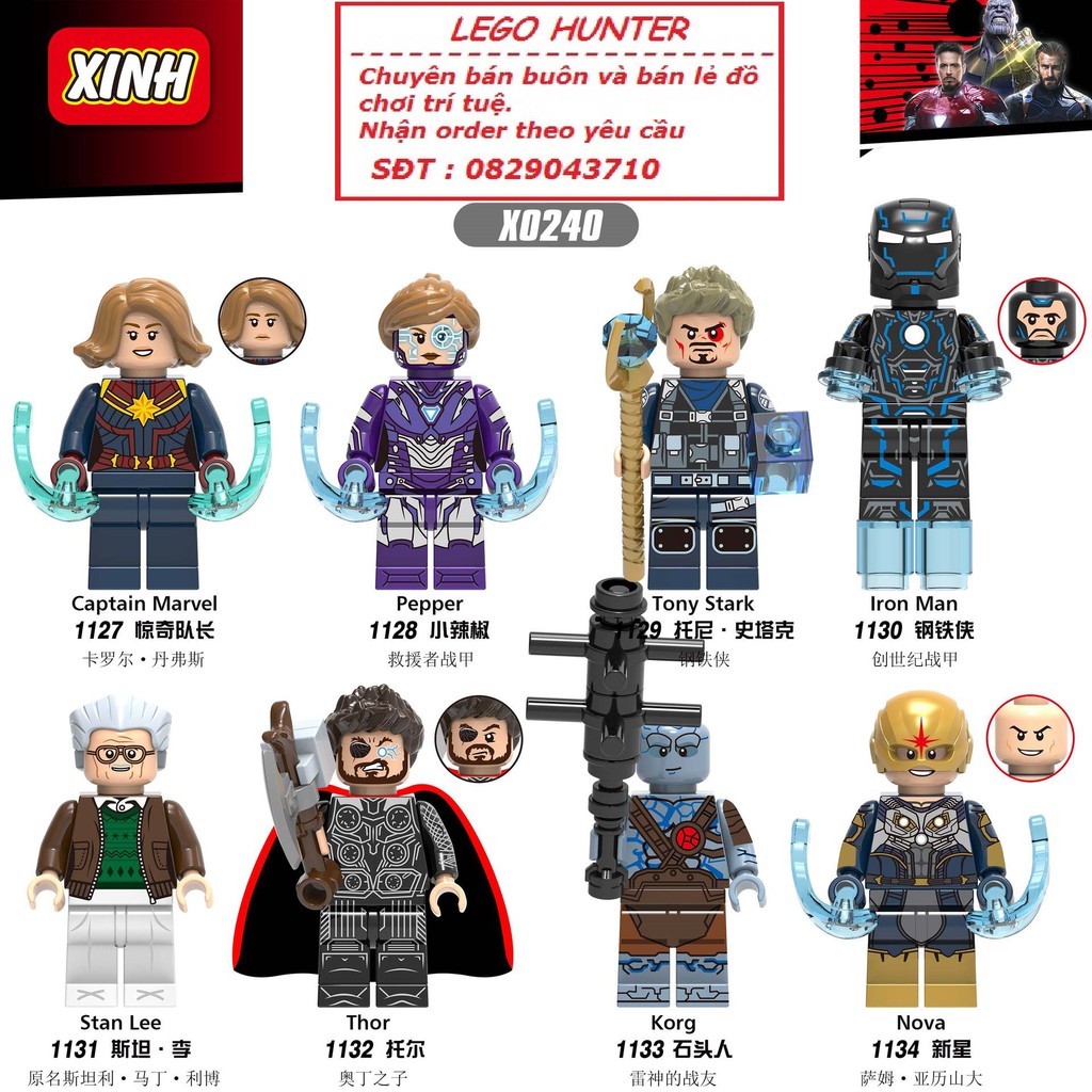 Lego minifigures Siêu Anh Hùng Avenger 4 end game X 0240