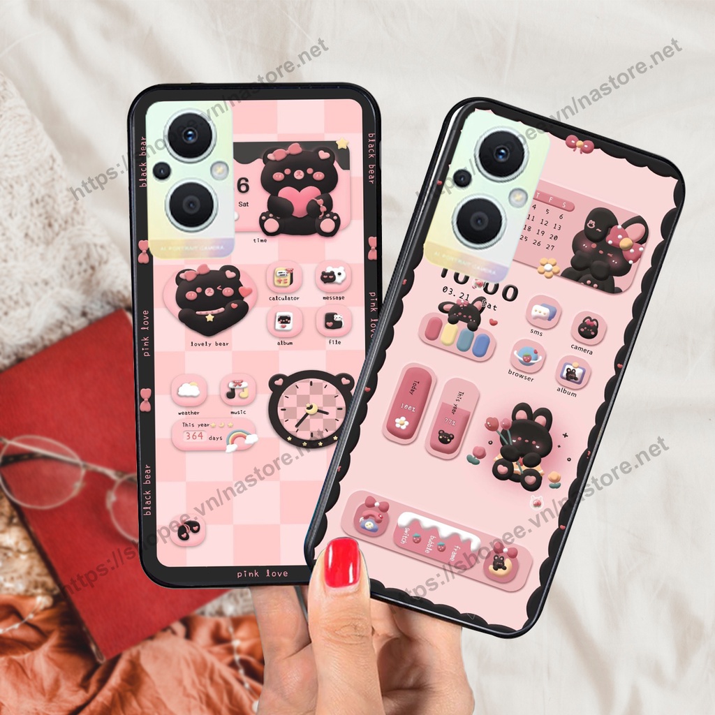 Ốp lưng Oppo Reno7 /  Reno 7Z 5G / Reno 7 gấu, đồng hồ dễ thương cute giá rẻ