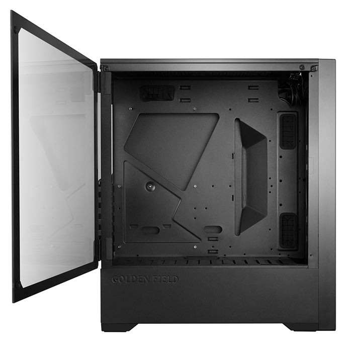 Vỏ case máy tính Golden Field Z21B ( Mặt + vách cường lực, khung Alu,E-ATX) - Hàng Chính Hãng