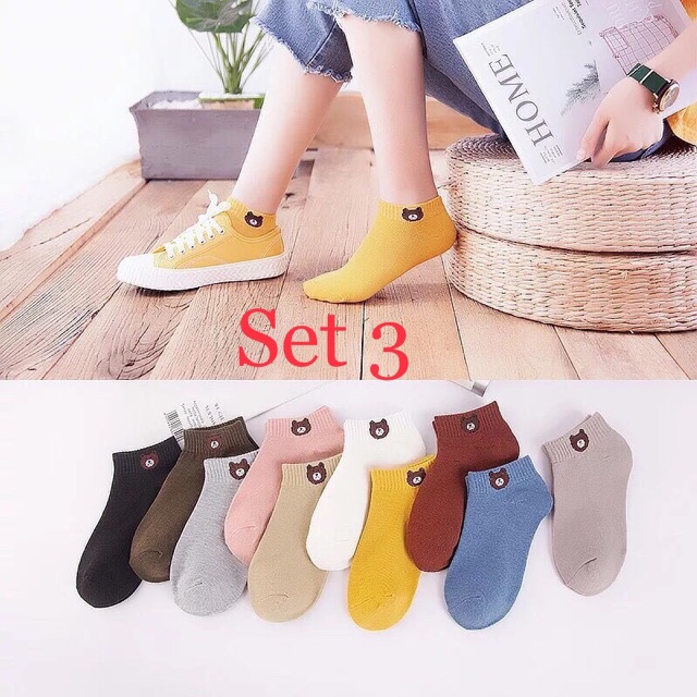 Set 5 đôi tất len Hàn Quốc (Nhiều mẫu)