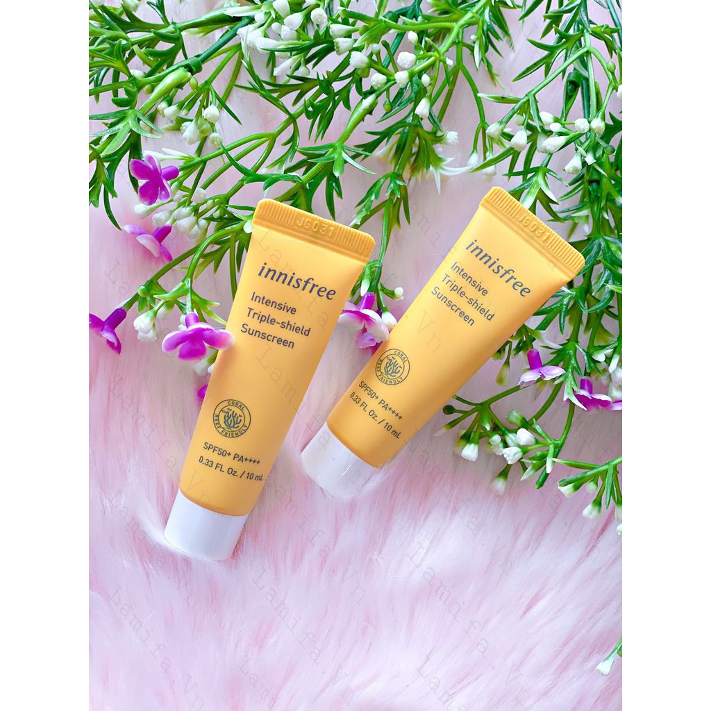 (MINI SIZE)Kem chống nắng hàng ngày Innisfree Intensive Triple Care Sunscreen SPF50+ PA++++ 10ml