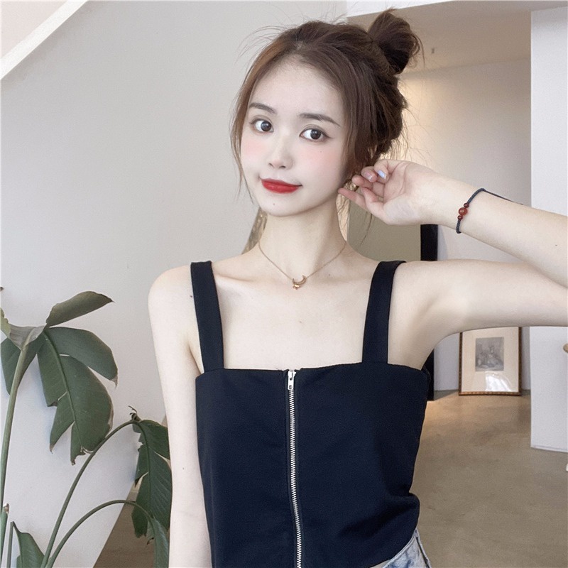 Áo Hai Dây Dáng Ngắn Thời Trang Mùa Hè Cho Nữ