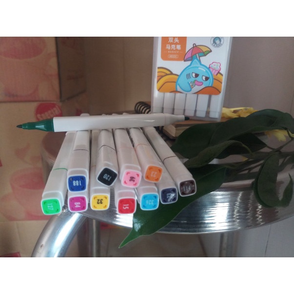 Bút Art Marker 2 loại 12/24 màu GuangBo H02231/H02232