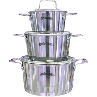 Bộ nồi inox 5 đáy goldsun gd26-3506sg . hàng chính hãng