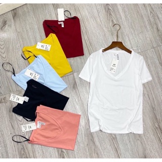 BÁN SỈ ÁO PULL CỔ TIM H.M 6 MÀU CHO NỮ