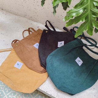 [Video thật] Túi vải nhung nhiều màu | Ginkgo Totebag