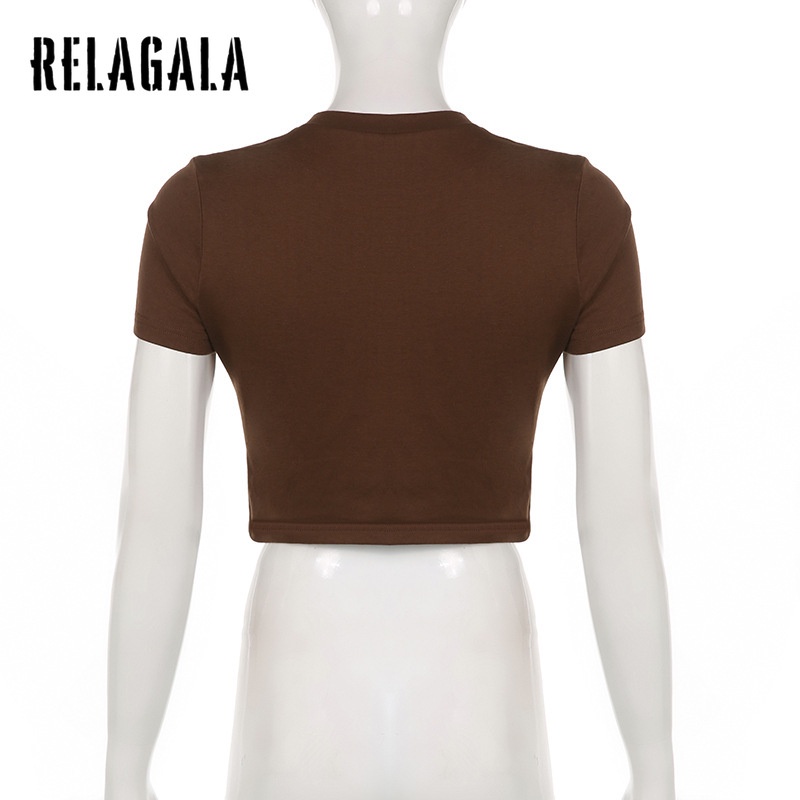 Áo Thun Croptop Tay Ngắn In Hình Mèo Ngộ Nghĩnh Cho Nữ