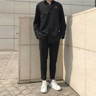 Quần Tây + Quần baggy chun đen