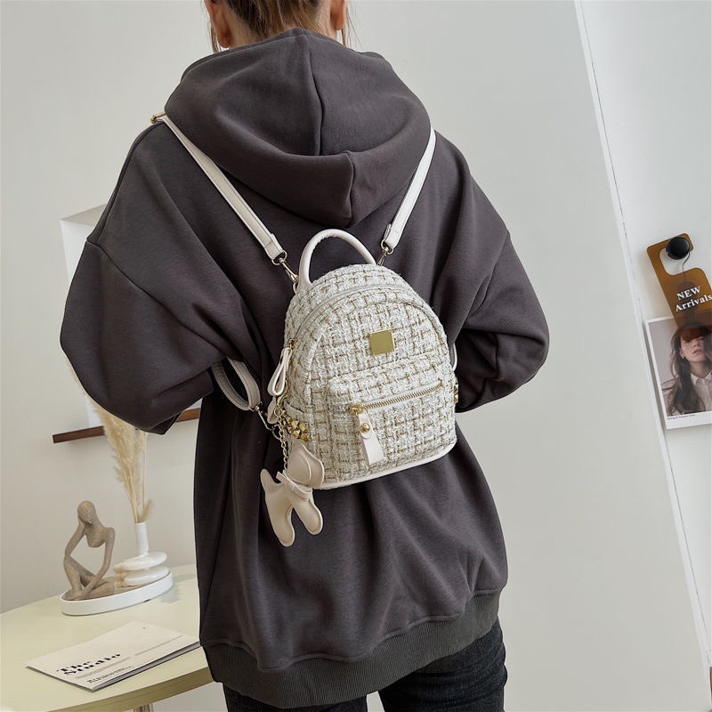 BALO MINI THỜI TRANG NỮ VINTAGE DA PU ĐÍNH ĐINH CÁ TÍNH ULZZANG