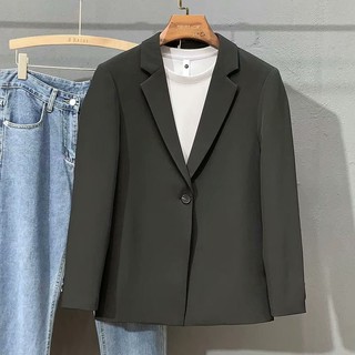 Áo blazer đen dài phong cách Hàn Quốc