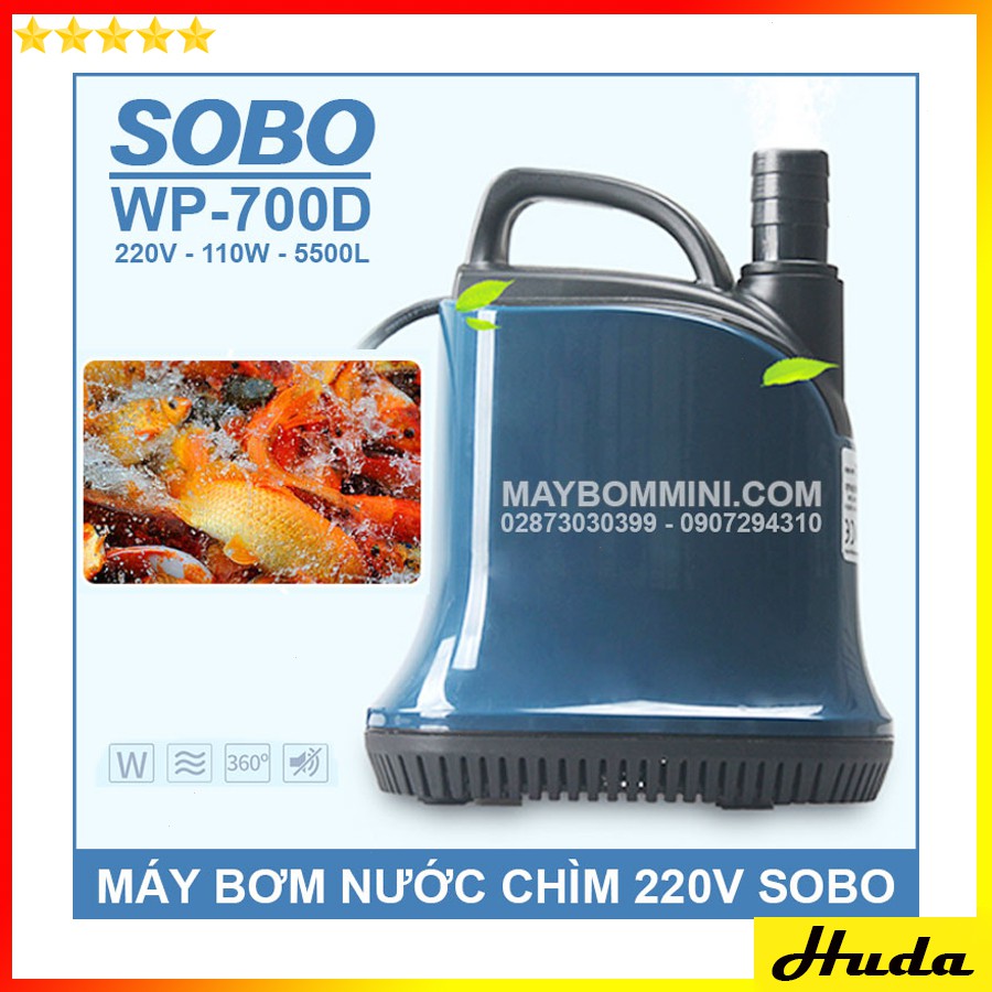 Bơm 110w Hút Cặn Bể Cá Bơm Chìm Hút Đáy 360 Độ SOBO