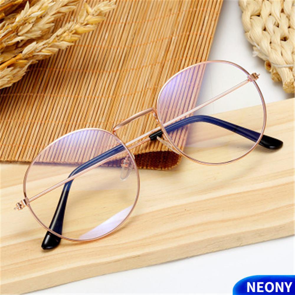 Mắt Kính Gọng Tròn Bằng Kim Loại Siêu Nhẹ Chống Ánh Sáng Xanh Phong Cách Cổ Điển Thời Trang Cho Nam Và Nữ Sự Bảo Vệ