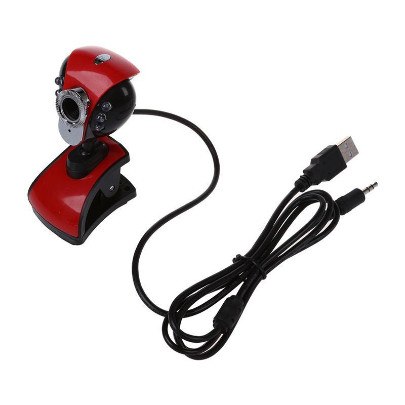 Webcam 6 bóng đèn LED có tích hợp chế đội ban đêm kèm micro cho PC Laptop | BigBuy360 - bigbuy360.vn