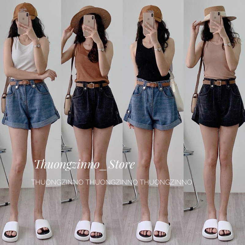 [Ảnh thật/Video]Áo ba lỗ khoét vai Áo tanktop dáng dài chất liệu thun tăm mặc mềm mịn mát