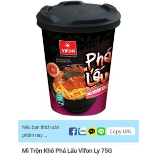Mì trộn khô Phá lấu/ xốt gà chua cay/ cua xốt me/ tôm cháy tỏi ly 75g