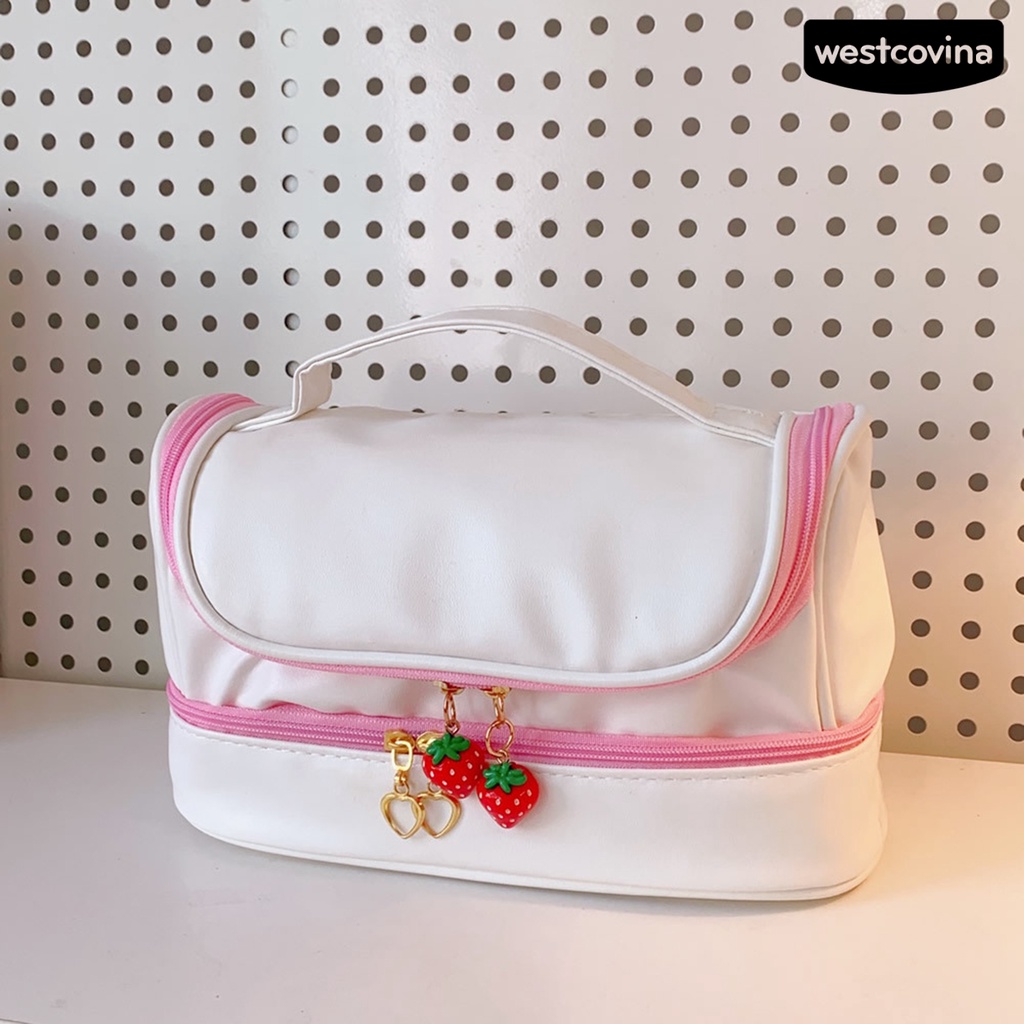 [Hot]✍Hộp Đựng Bút Hai Lớp Chống Bụi In Hình Thỏ Hoạt Hình Dễ Thương