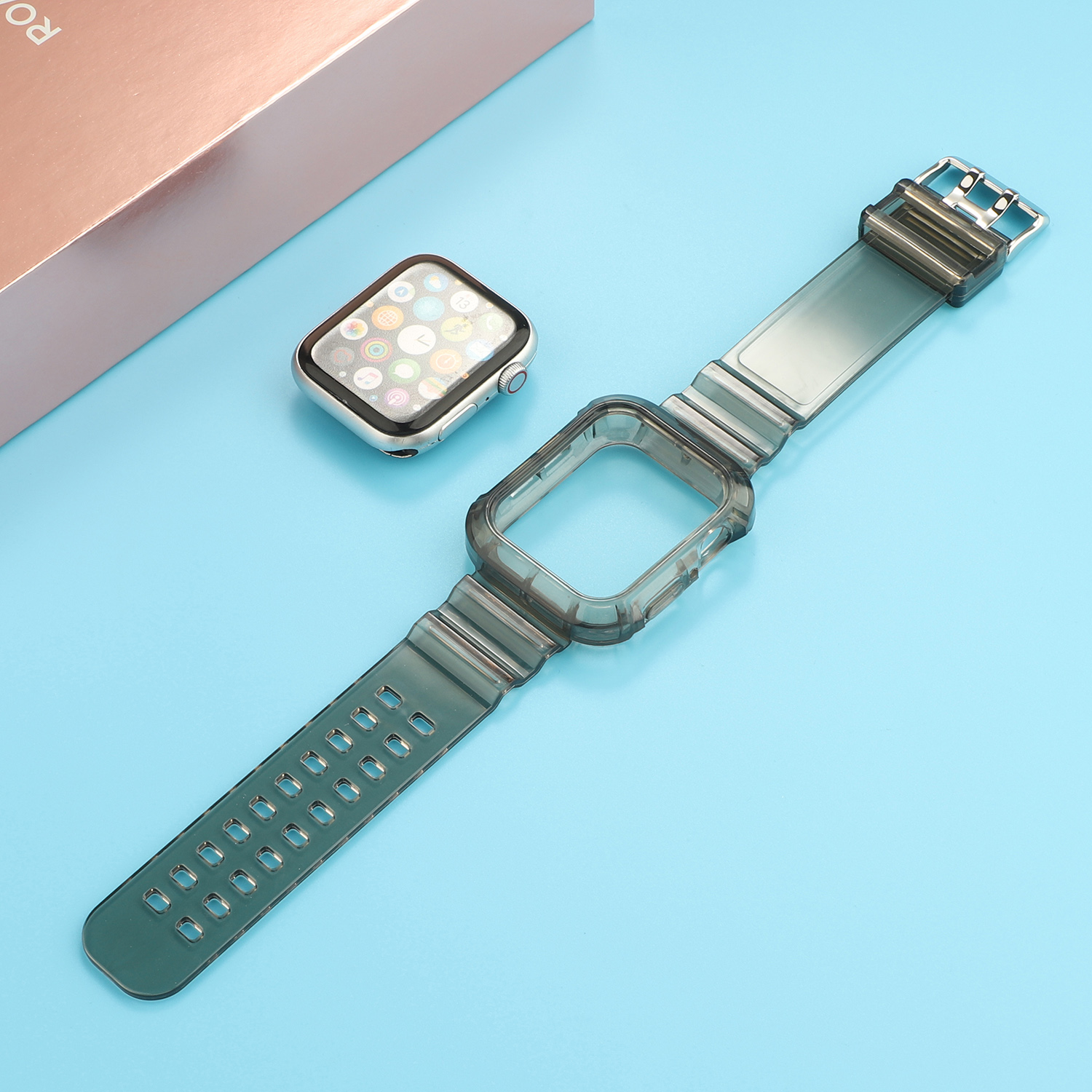 Dây đeo đồng hồ bằng silicon cho Iwatch Series 6 1 2 3 4 5 SE 38mm 40mm 42mm 44mm