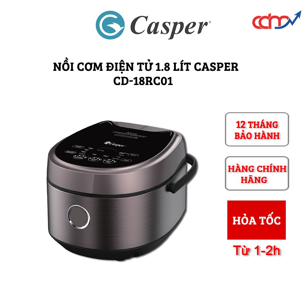 Nồi cơm điện tử 1.8 lít Casper CD-18RC01 - BH 24 tháng toàn quốc - Hàng chính hãng mới 100%