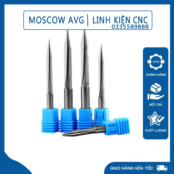 Mũi Đục Tinh Tượng 2 Me Mũi Nhọn Cốt 6mm Dài 60 70 80 100 120mm Lắp Máy CNC