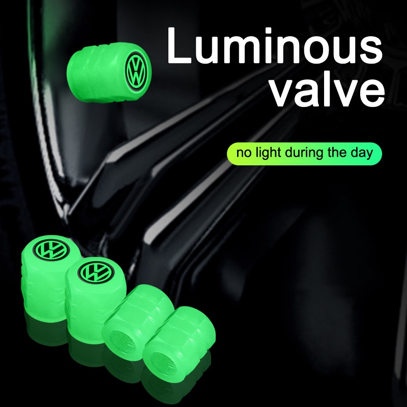 1 Nắp Van Bánh Xe Bằng Nhựa abs Phát Quang Chống Bụi Thông Dụng