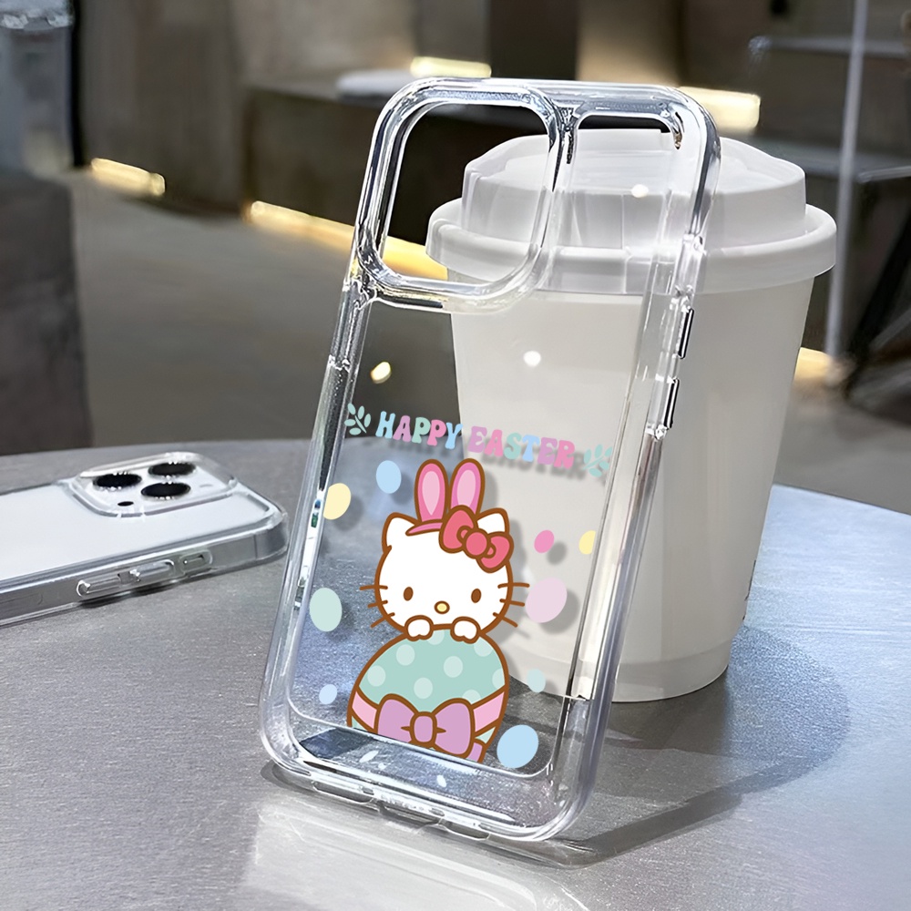 Ốp Điện Thoại Trong Suốt Hình Que Kem Hello kitty Cho iphone 14 Plus 11 13promax 12 7Plus X XS Max