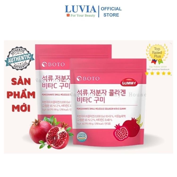 Kẹo dẻo vị lựu Dưỡng da sáng mịn- Boto Collagen Gummy