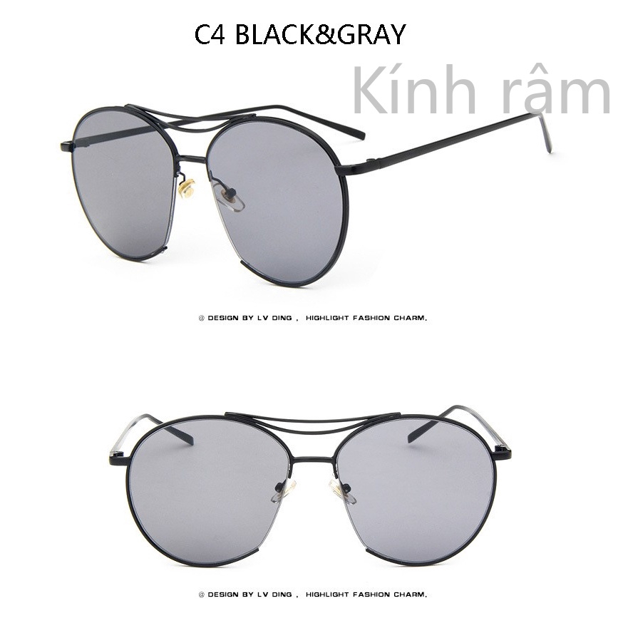 Kính mát gọng tròn phong cách vintage thời trang cho nữ