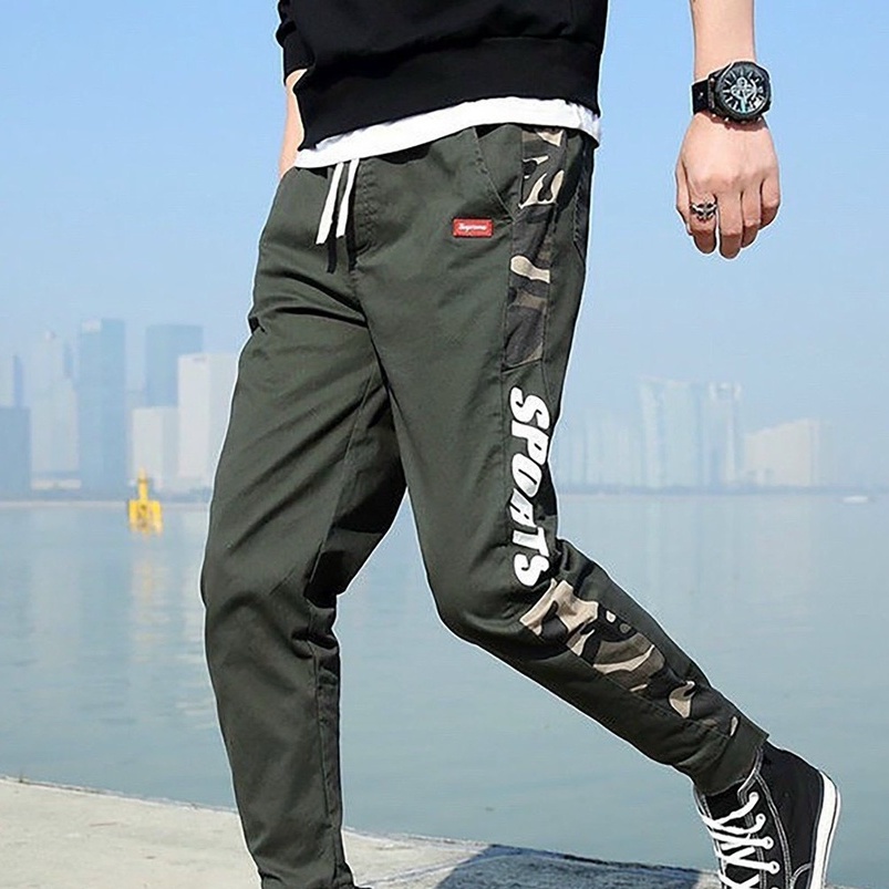 Quần nam màu xanh bo ống , form đẹp chất  vải mềm mịn y hình FASHION 24 M18