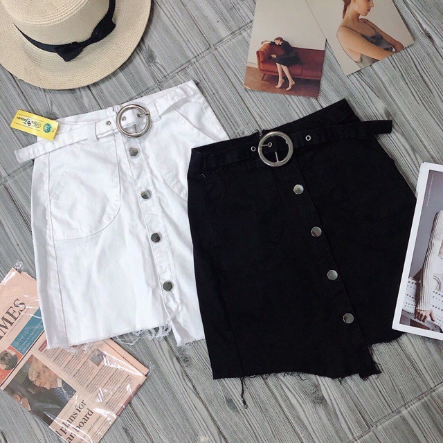 Chân váy kaki jean lệch tà kèm nịt - HÌNH VÀ VIDEO THẬT 100% -Hàng nhập khẩu | BigBuy360 - bigbuy360.vn