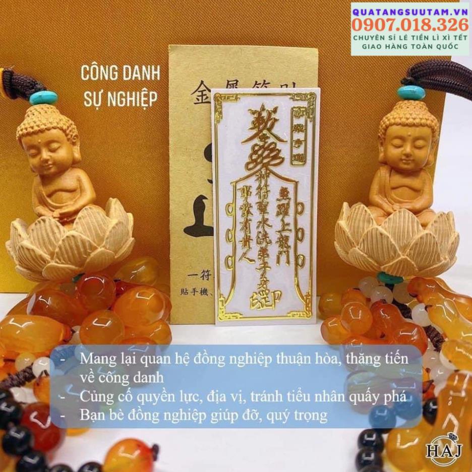Miếng Dán Điện Thoại Tài Lộc CÔNG DANH SỰ NGHIỆP Đẹp Lung, Linh Phù Hợp Các Loại Điện Thoại, Laptop, Bỏ Ví
