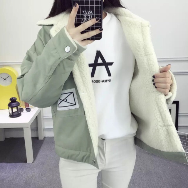 Áo khoác giữ ấm Hàn Quốc phong cách 2017