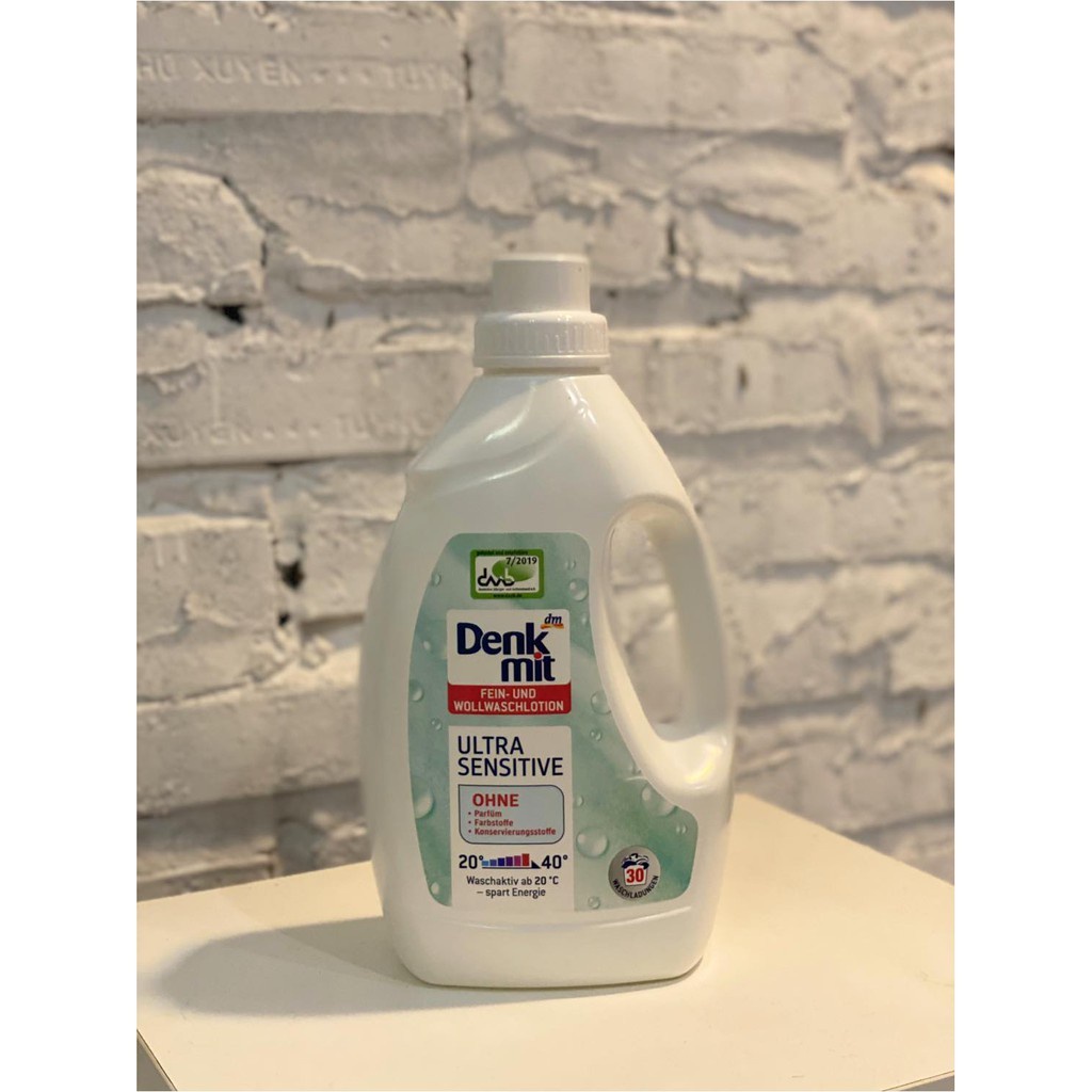 Nước Giặt Denkmit Ultra Sensitive 1.5L Cho Da Nhạy Cảm Làm Mềm Vải Da Len HÀNG CHÍNH HÃNG