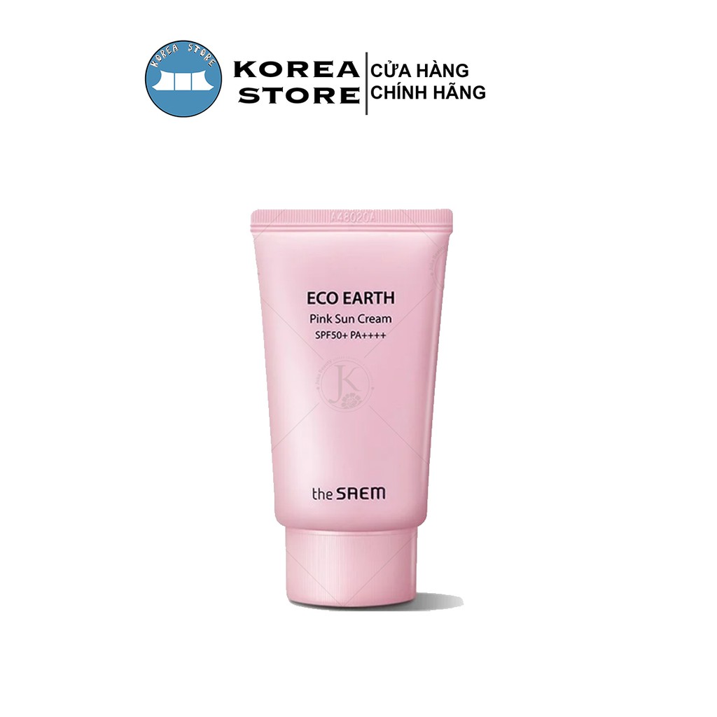 [Chính Hãng] Kem Chống Nắng Nâng Tone, Kiềm Dầu, Dưỡng Ẩm Trắng Da The Seam Eco Earth Power Pink (SPF 50+/PA) KoreaStore