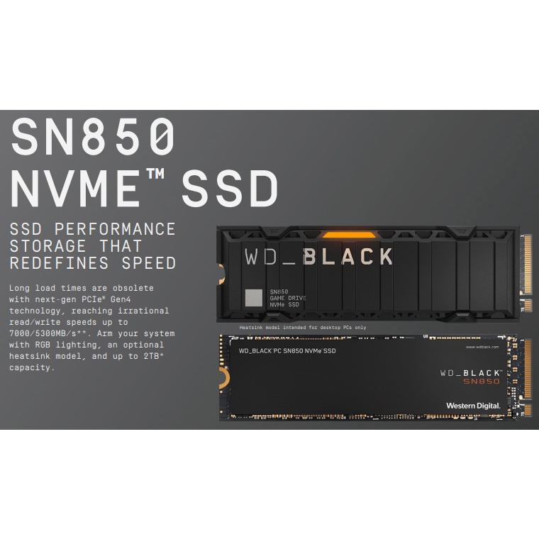 SN850 1TB WD BLACK - Ổ cứng gắn trong M2 NVME Gen4 - đọc ghi = samsung 980 pro nhưng mát hơn rất nhiều khi chạy cày cuốc