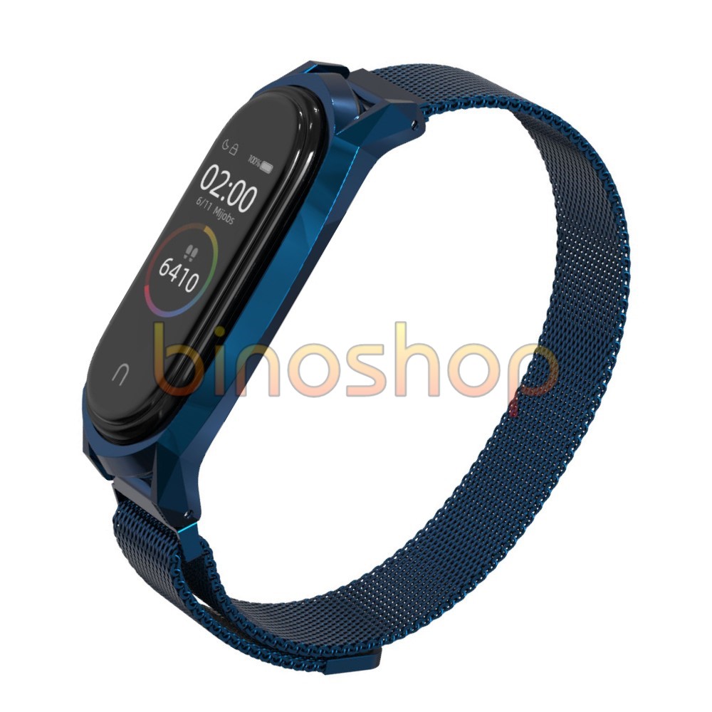 Dây đeo xiaomi miband 4, miband 3 nam châm viền GT, dây đeo thay thế mi band 4, mi band 3 nam châm phiên bản GT MIJOBS