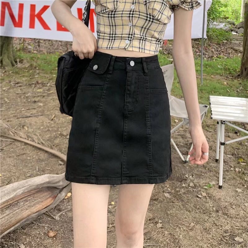 Chân Váy  Jeans Chữ A  Ốp Túi  Hàng tuyển Chọn  Loại 1(Kèm lót bên trong)