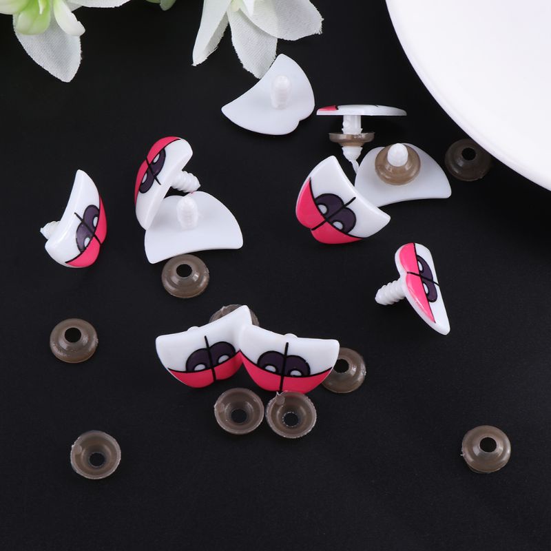 Set 10 Búp Bê Mắt Gấu Bông Hoạt Hình Dễ Thương An Toàn