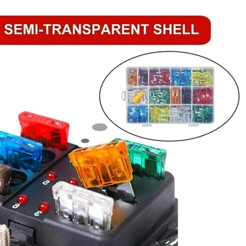 Set 300 / 220 Cầu Chì 5A 7.5A 10A 15A 20A 25A 30A Chuyên Dụng Cho Xe Hơi SUV