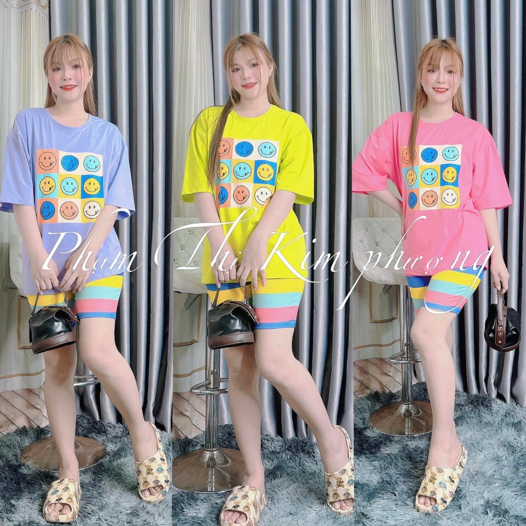 Đồ bộ nữ mặc nhà chất liệu vải thun Cotton 100%, 3 size, 45-80kg vừa, PS231