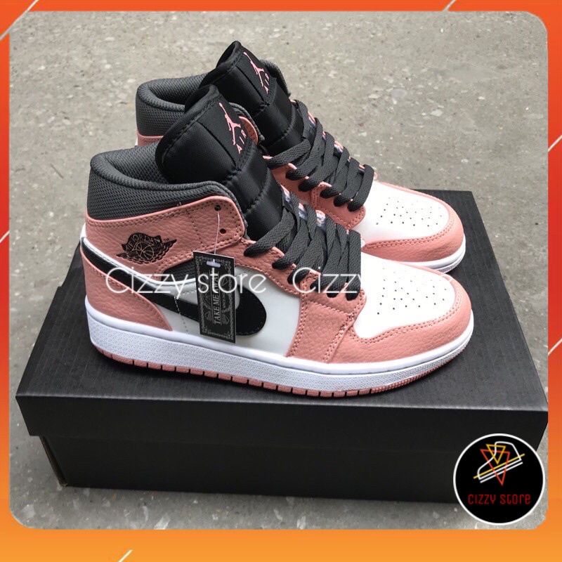 [cizzy store]  Giày Thể Thao nữ Jd Hồng đen cổ cao