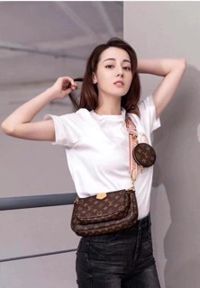 Set 3 túi LV (quai hồng/xanh rêu)