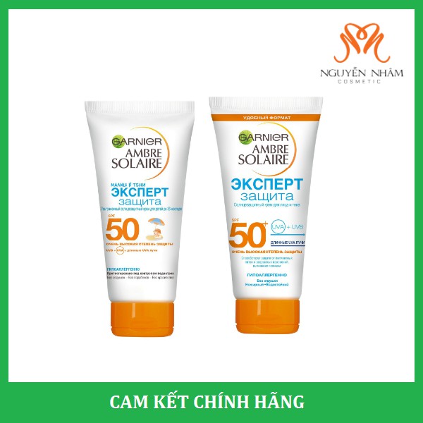 Kem chống nắng Garnier Ambre Solaire SPF 50+ Chống Nước